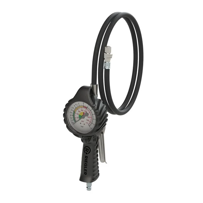 RIEGLER Stand.-Handreifenfüllmesser QS, Mano Ø 80 mm, ungeeicht, 0-12 bar Garantierte Lieferung