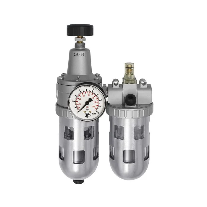 Zertifiziert RIEGLER Wartungseinheit 2-tlg. »Standard«, PC-Beh., Schutzkorb, BG1, G1/4
