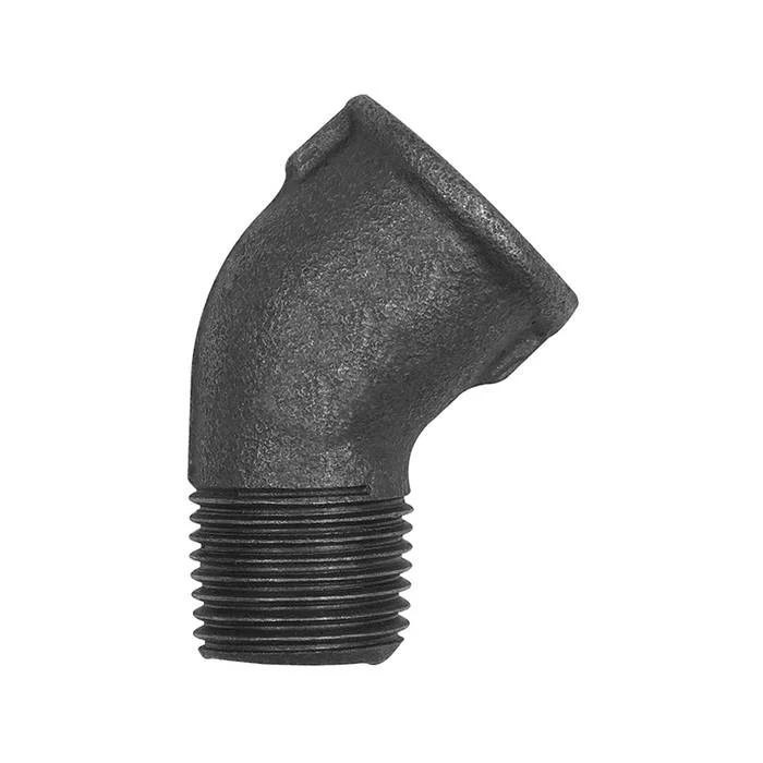 Zertifiziert RIEGLER Winkel 121, 45°, Rp 1 i., R 1 a., Temperguss schwarz