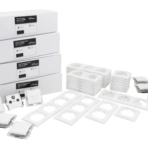 Zertifiziert MCPOWER Schalter und Steckdosen Set Flair, Megaset, 100-teilig, weiß