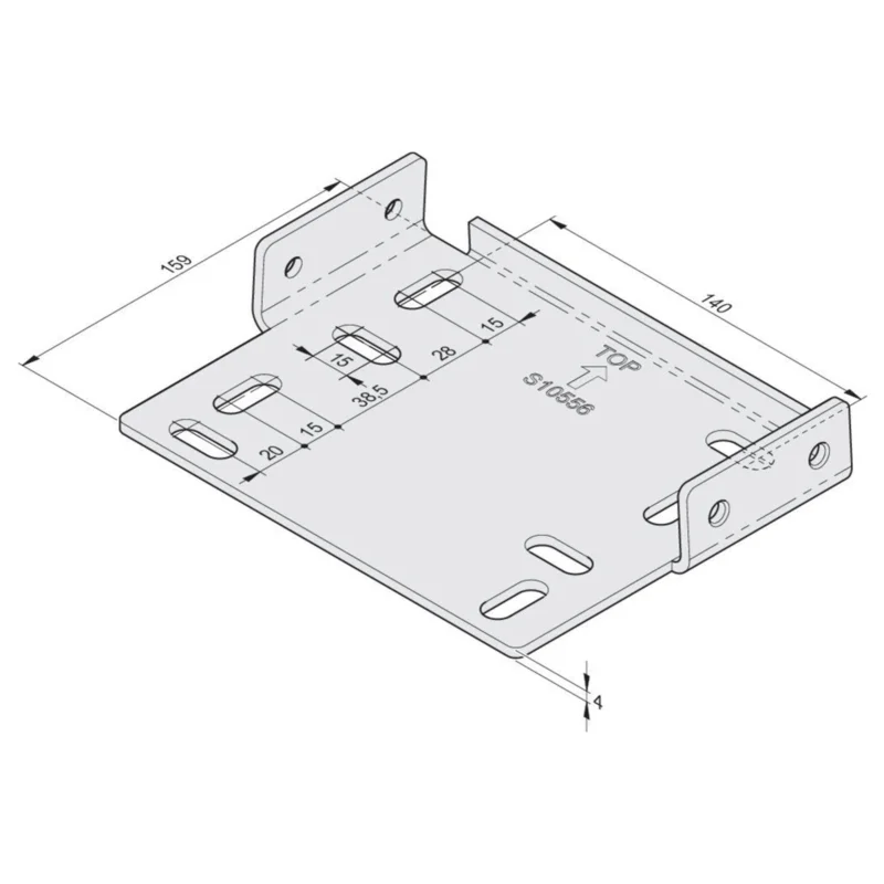 Zertifiziert SOMMER Wandbeschlag groß. Stahl verzinkt, twist AM